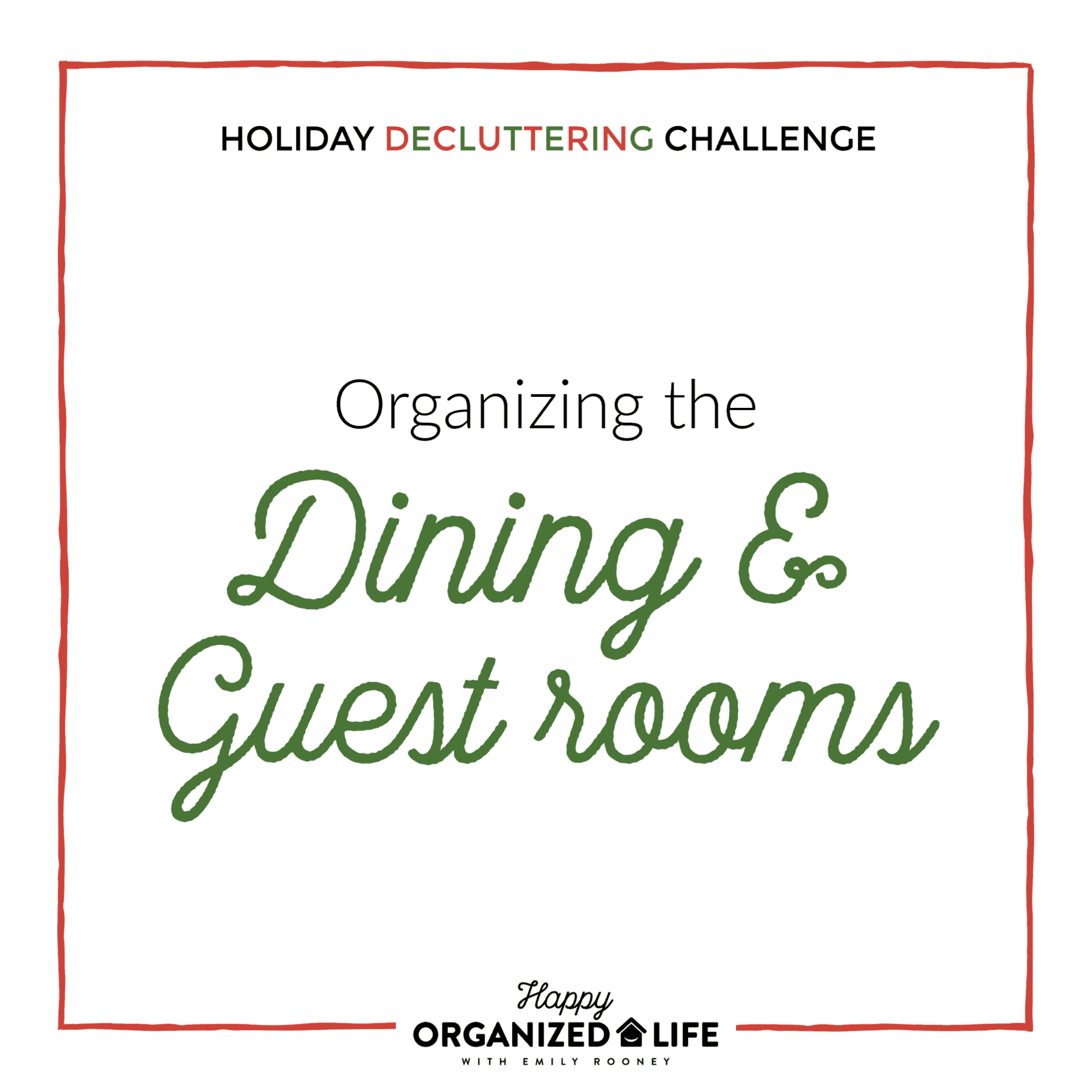 Decluttering the Dining and Guest Rooms in your home is a must if you want your guests to feel comfortable while visiting. No one wants to sleep amongst clutter, especially someone else's. 