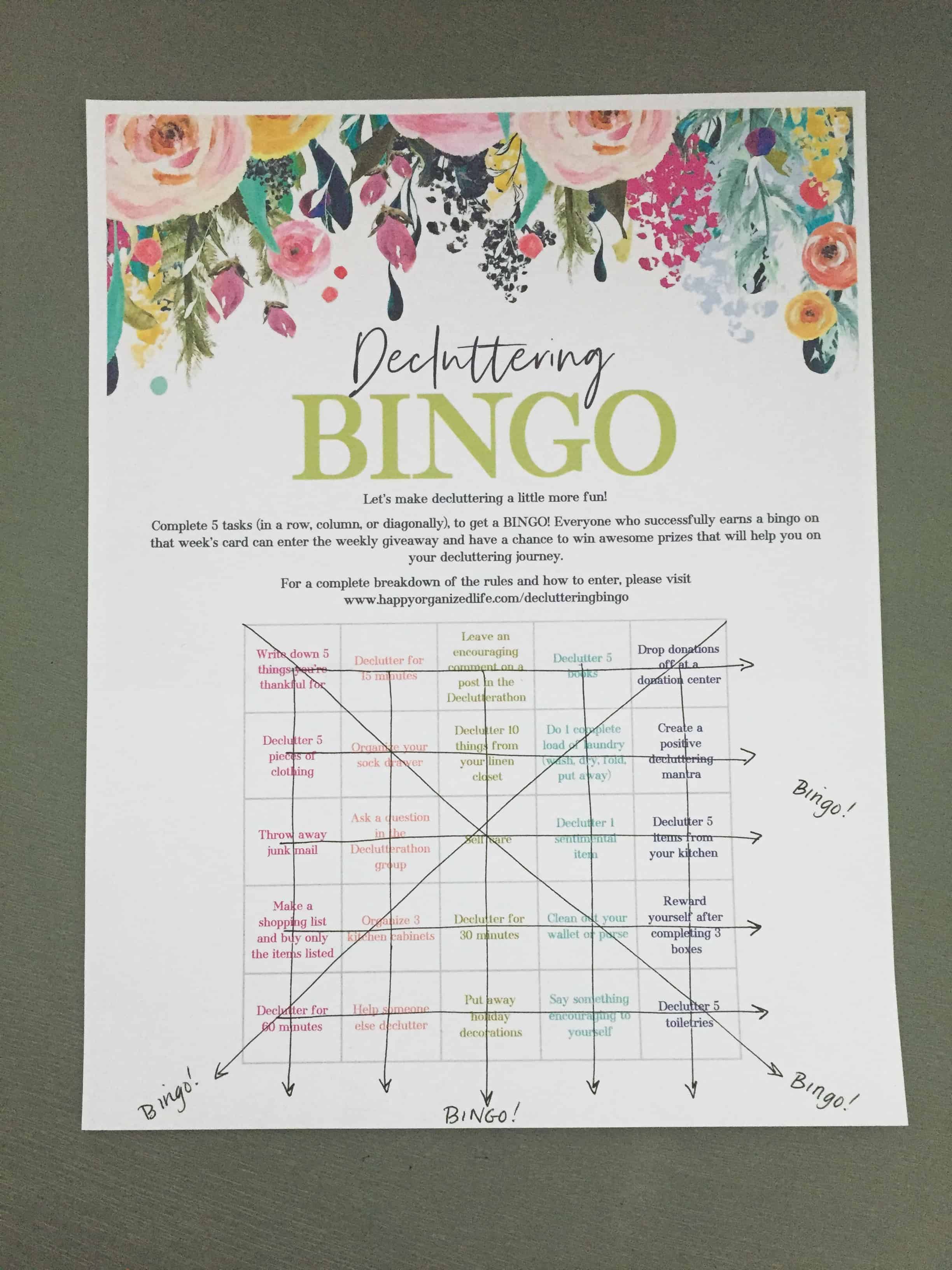 Decluttering and organizing your home doesn't have to be a boring or overwhelming task. It can actually be a lot of fun! Join our free decluttering bingo game to have fun, maintain motivation, and even have a chance to earn weekly prizes and giveaways all while you declutter your home!