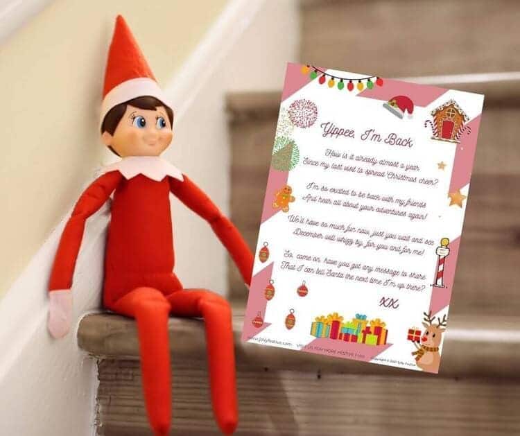 Elf on the shelf printables back for another year Arrival Letter
