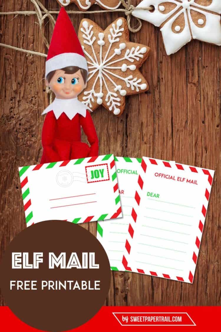 Elf Printable Mail And Envelope templates