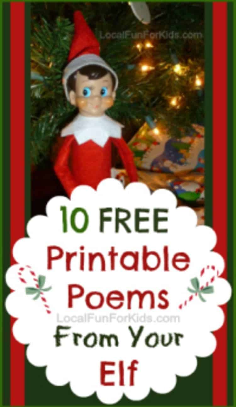 printable poems from elf on the shelf