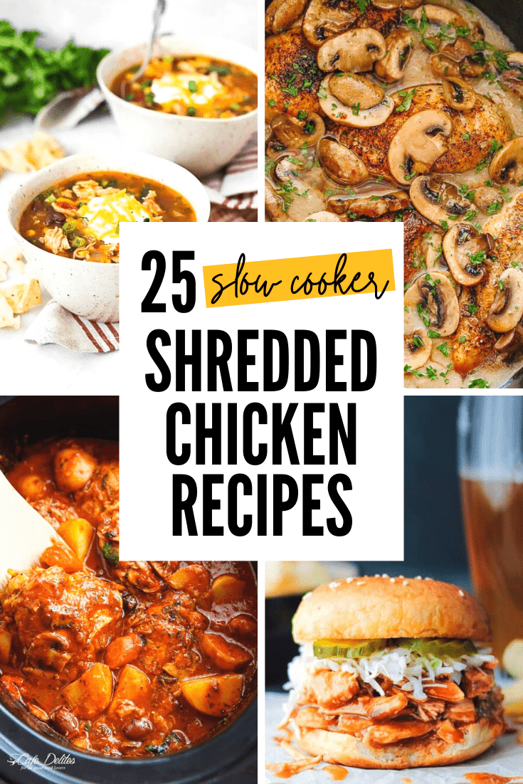 slow cooker shredded chicken recipes