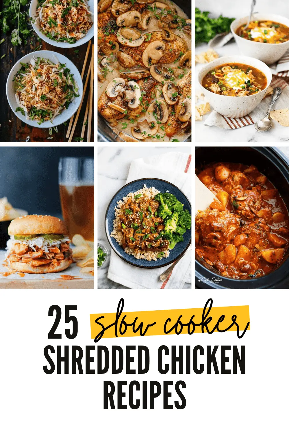 slow cooker shredded chicken recipes