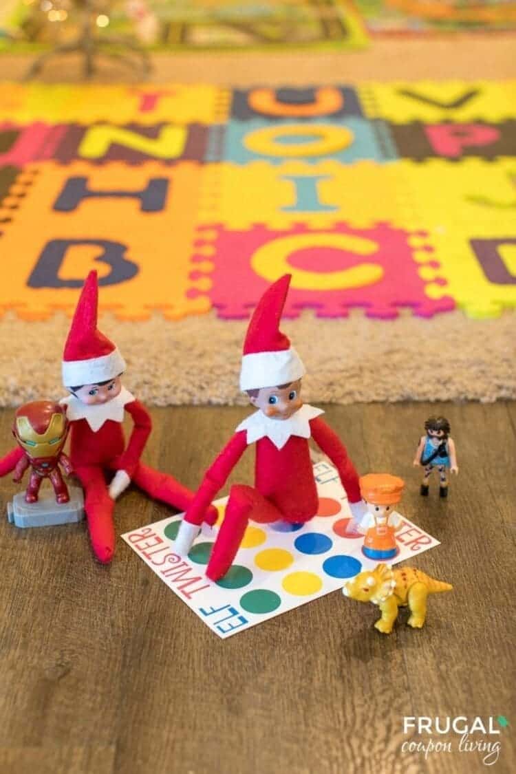 elf on the shelf printables twister game playing with other toys