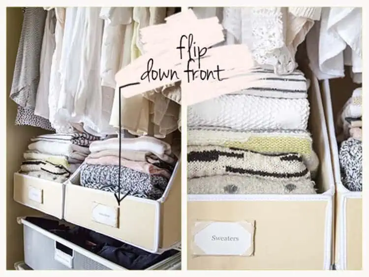 Sweater organizer top