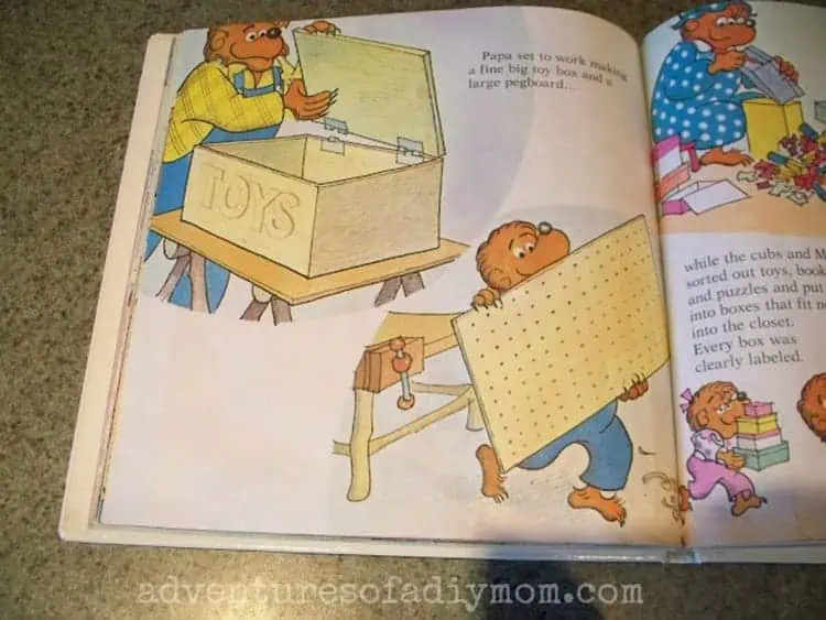 berenstein bears inspired toy box wooden project for stuffed animals storage