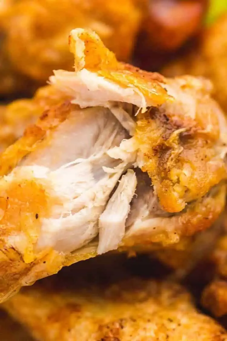 Frozen chicken wings air fryer recipe close photo of meat