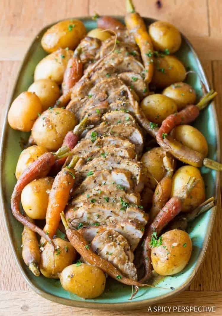simple Crock Pot Pork Loin recipes with Vegetables potatoes carrots