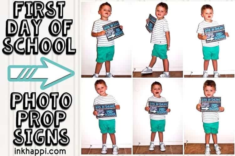 First Day of School Sign Printable for Photo Props