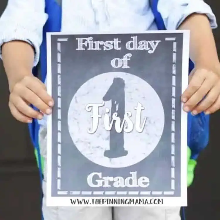 first day of school sign three options