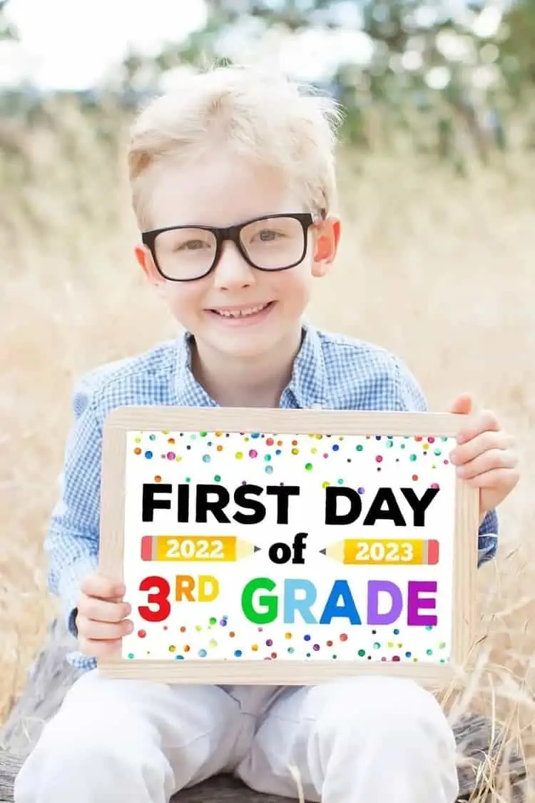Preschool to College First Day of School Sign Printable
