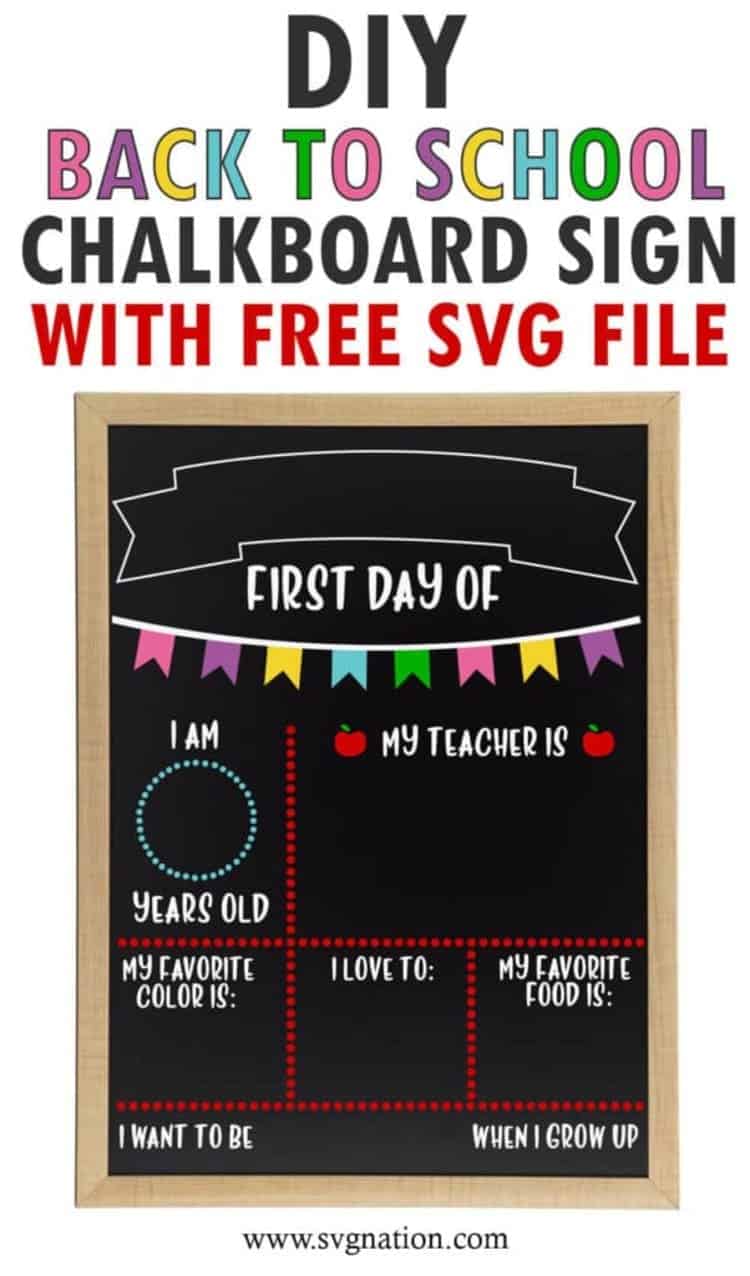 DIY back to school chalkboard sign editable printable