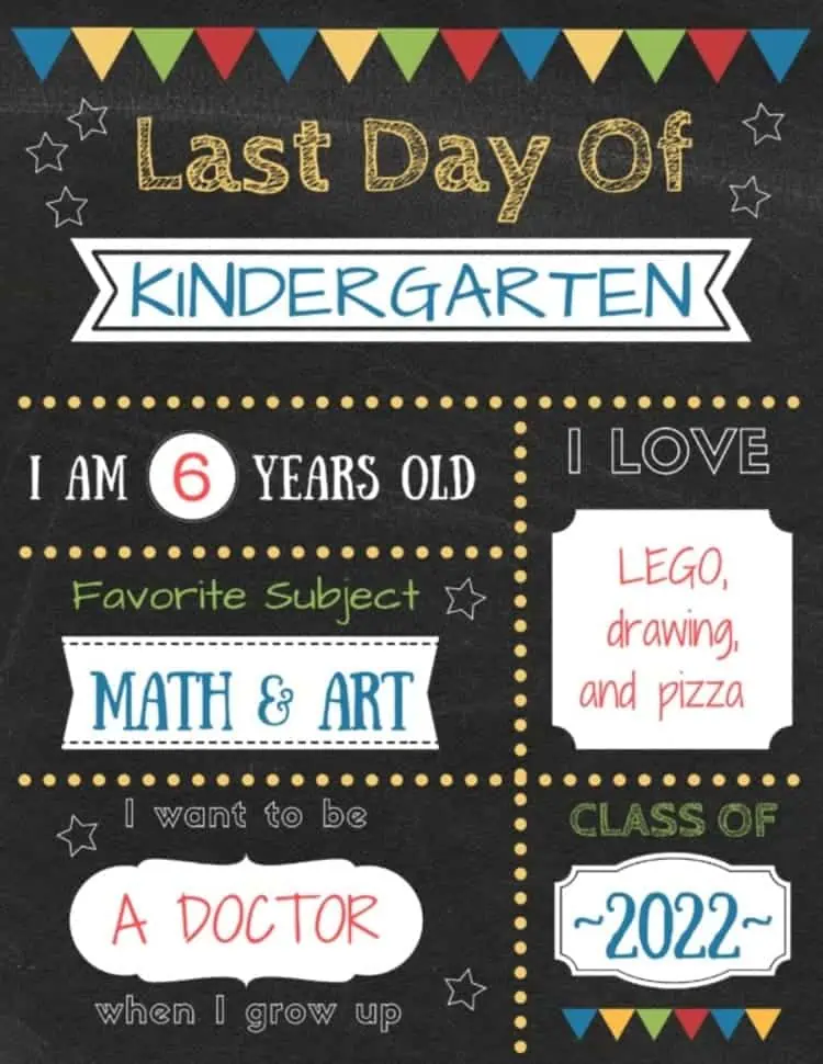 Editable Last Day of School Signs for Any School Year