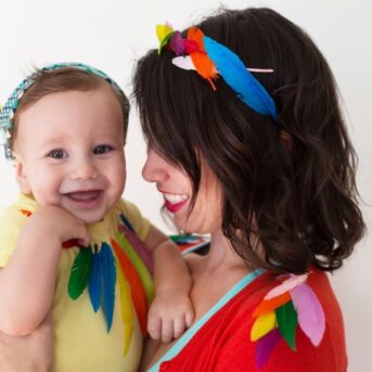 diy mom and baby birds of a feather halloween costume