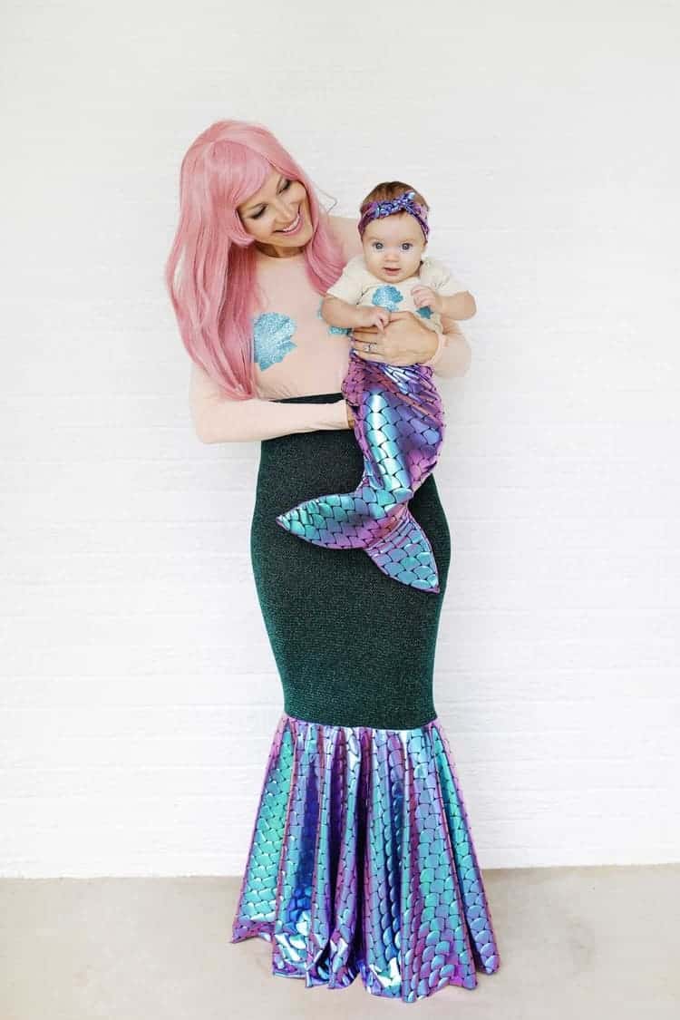 Mother Daughter Mermaid Halloween DIY Costume Tutorial