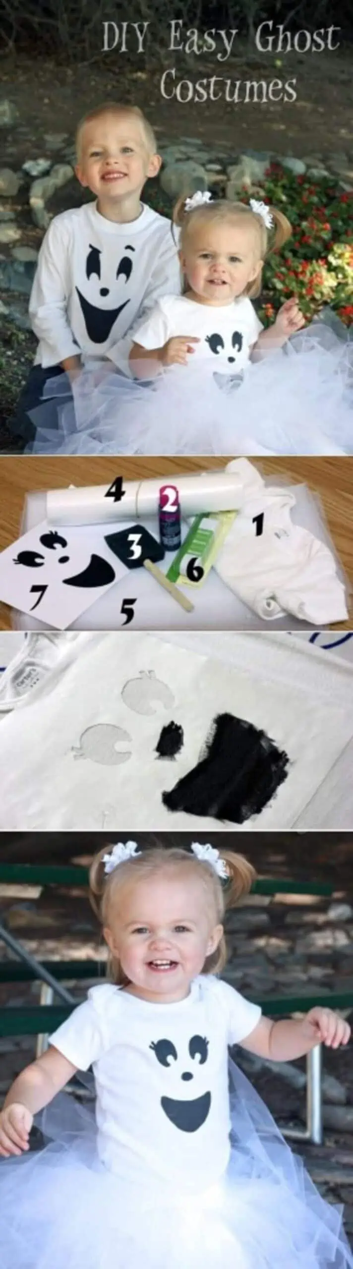 Friendly Ghost Face Halloween Costume Party TShirt DIY Easy