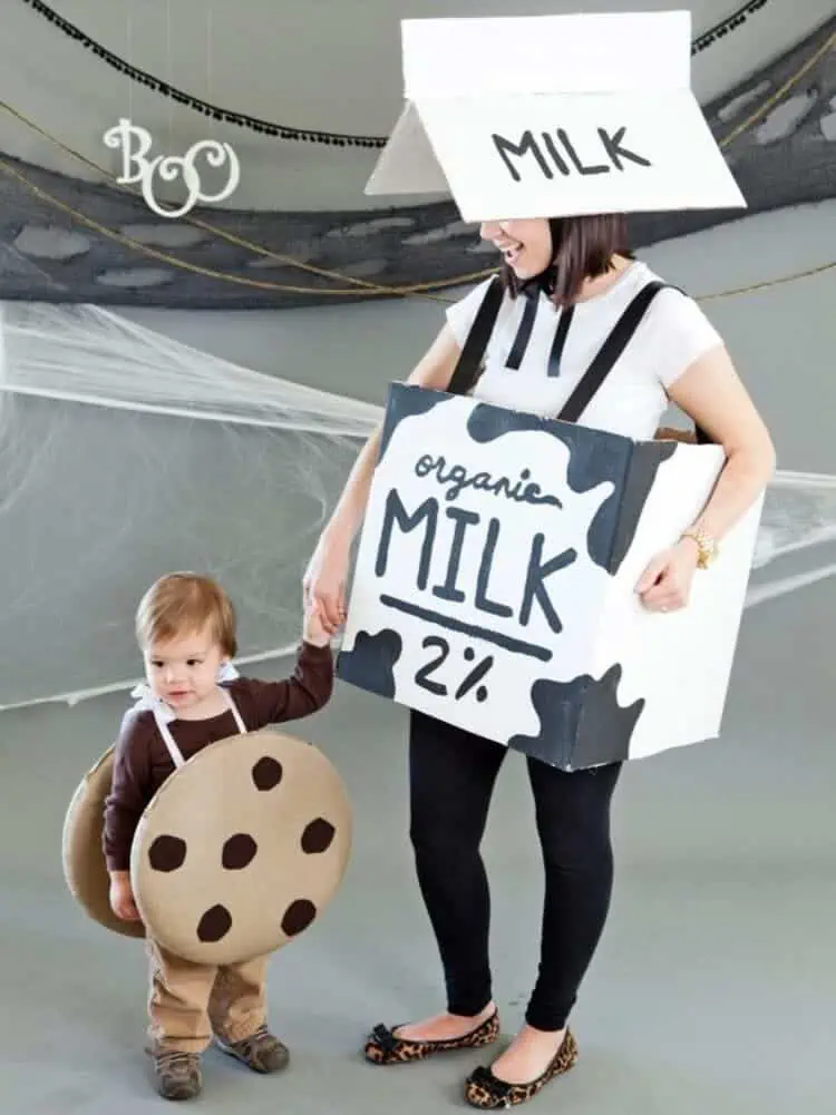 Milk and Cookie Costumes for Mommy and Baby