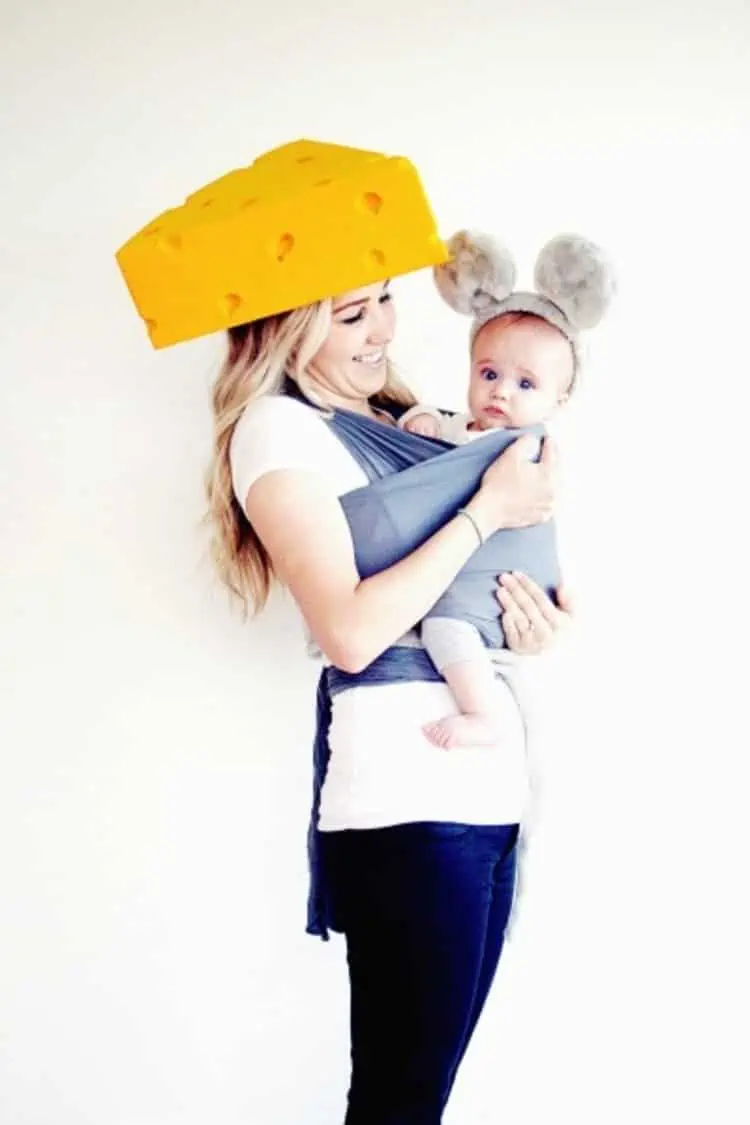 mouse and cheese babywearing halloween costume