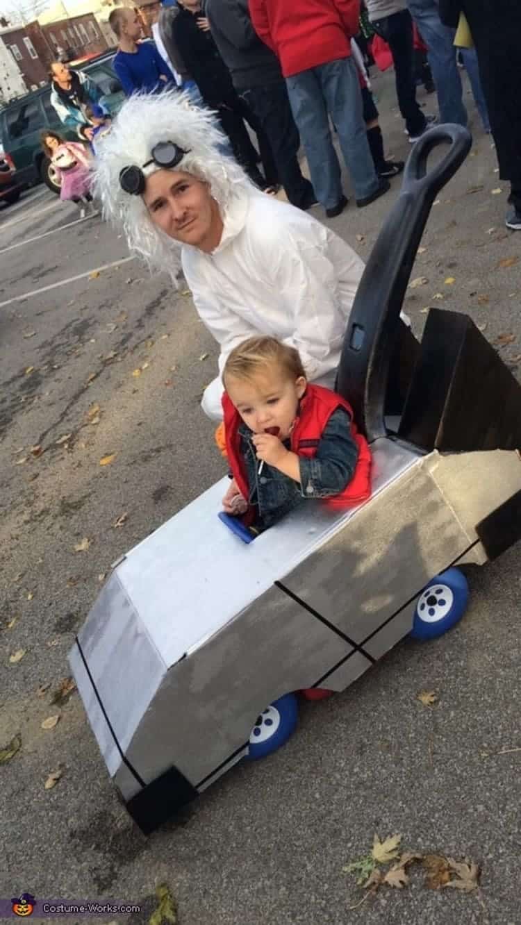 Back to the Future Costumes dad with kiddo