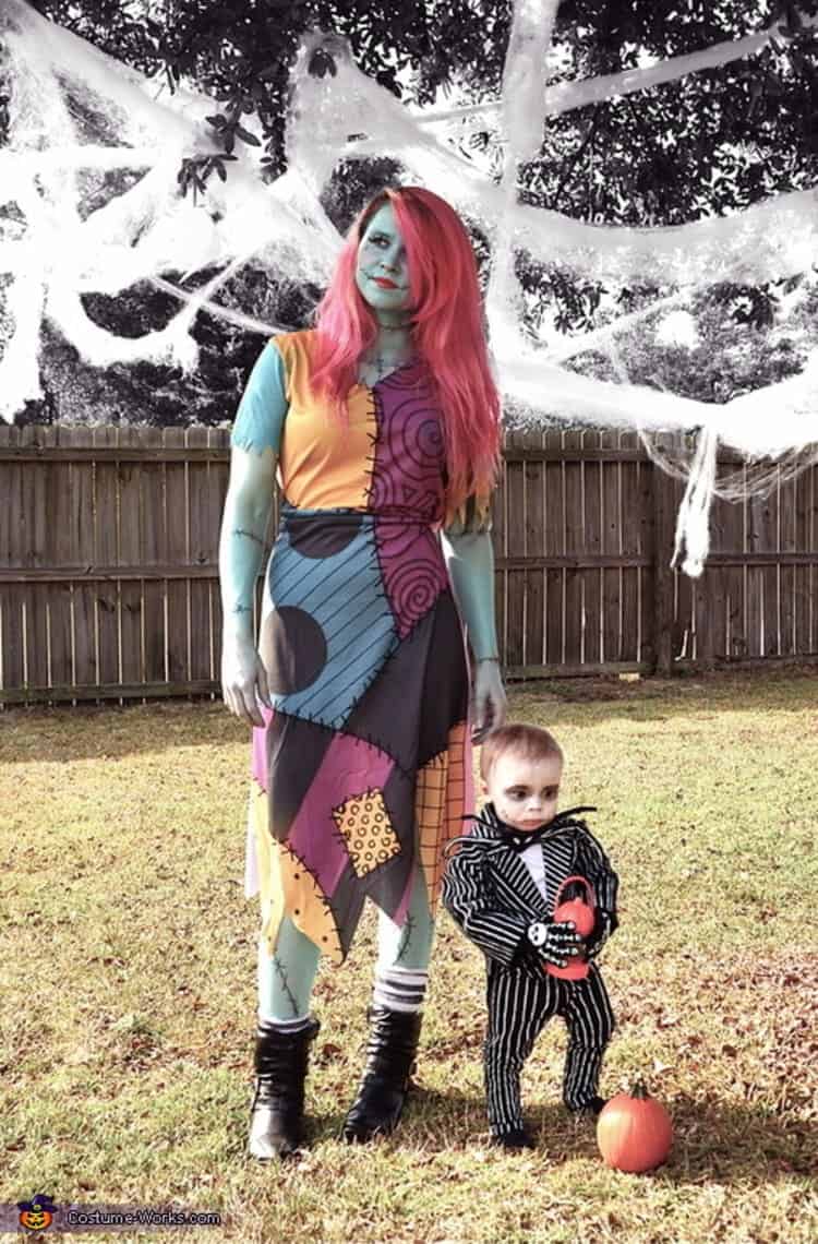 jack skellington and sally mom and baby costumes diy