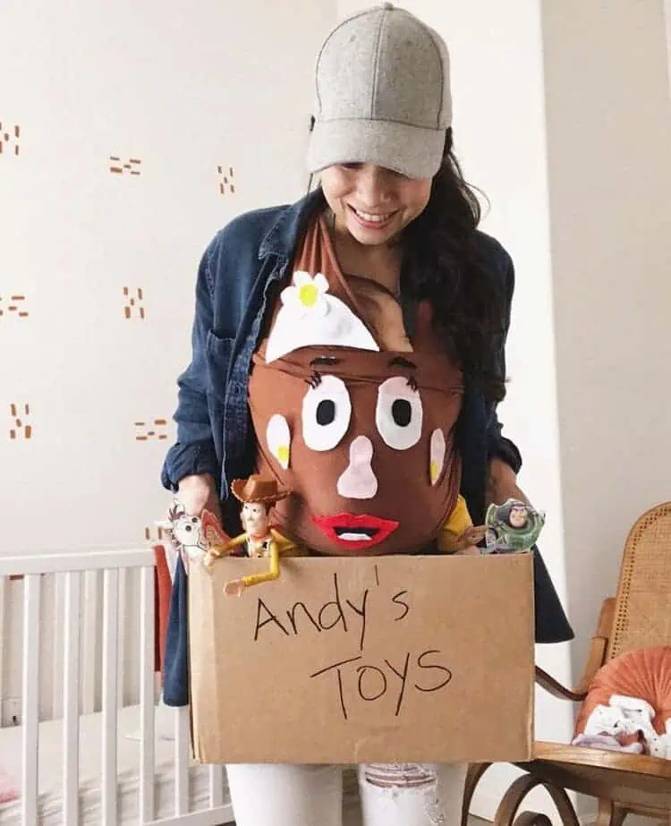 Mrs. Potato Head Baby Wrap Costume for Halloween