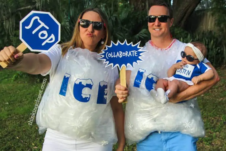 Ice Ice Baby Family Costume having fun