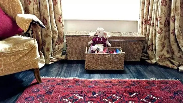 Organize Toys in Baskets and Zip Bags on the floor