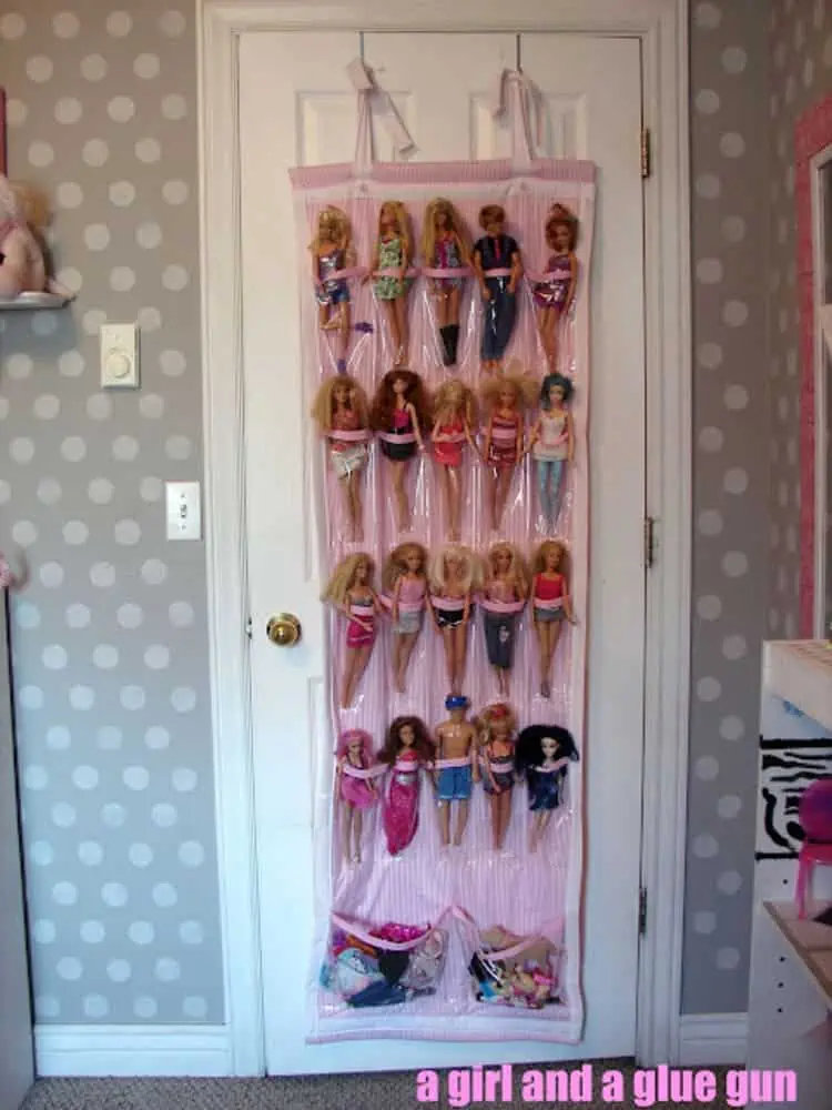 Behind the Door Barbie Organizational Idea