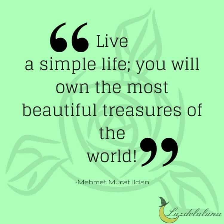 Live a simple life; you will own the most beautiful treasures of the world — Mehmet Murat ildan
