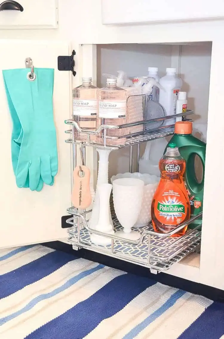 Organizing Under The Kitchen Sink - One Happy Housewife