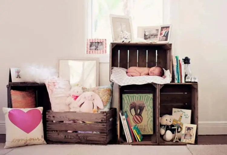 DIY Crate Storage for Small Toys and Books