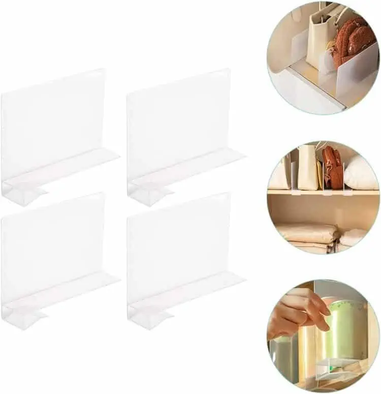 Acrylic Shelf Dividers Cabinet Storage Divider For Storage - Temu