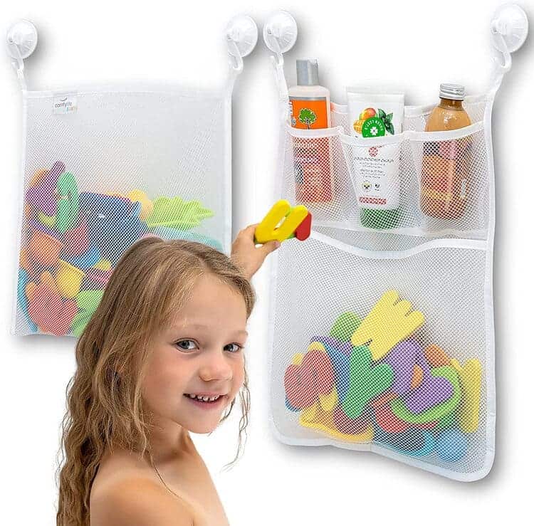 Mesh Bags for Bathroom Toys Organization