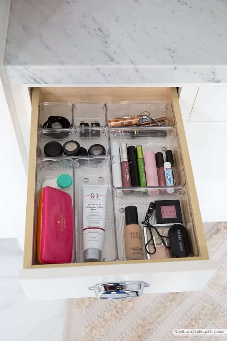 Store Makeup In a Drawer under bathroom sink storage ideas