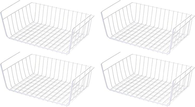 Wire Undershelves For Under Bathroom Sink Storage set of 4