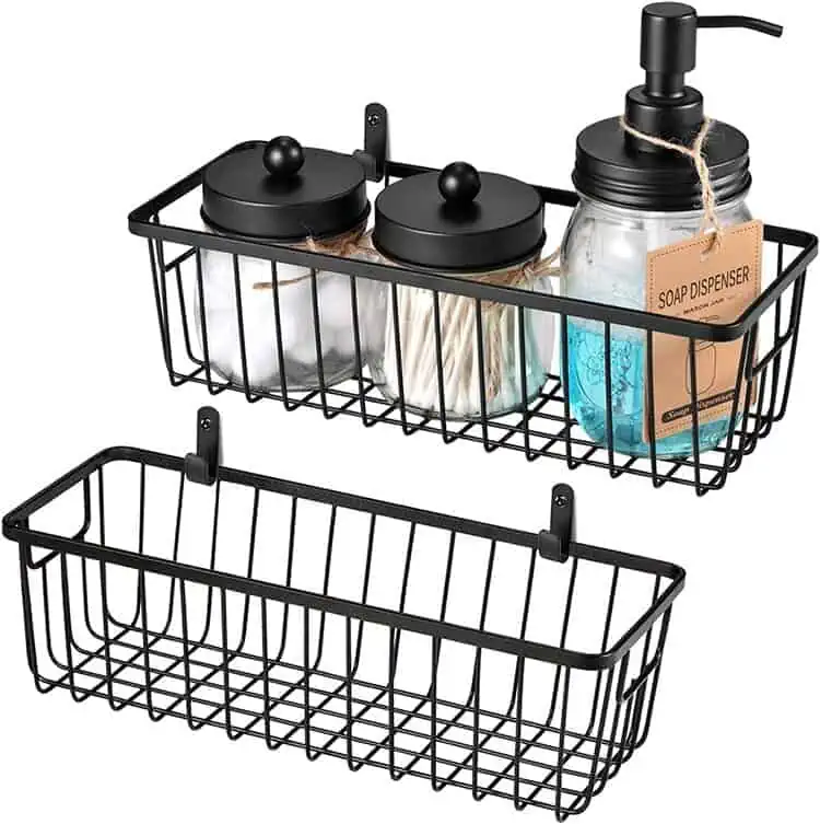 Wire Baskets Are Great Ways to Keep Your Bathroom and Kitchen Sink