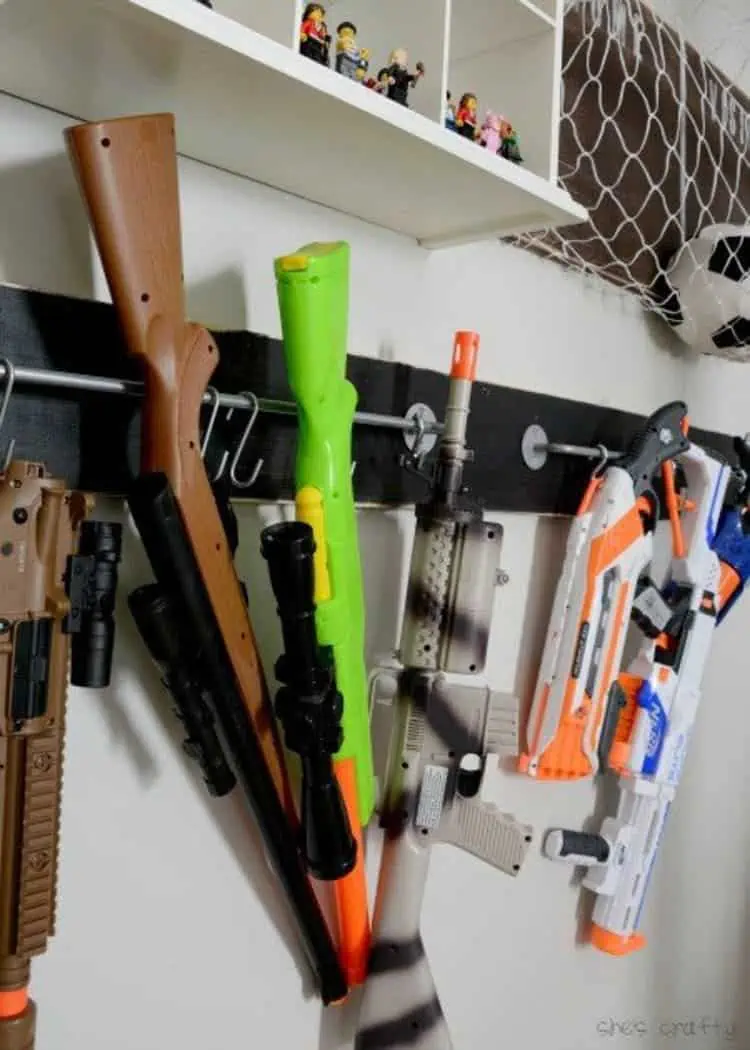 hanging NERF Gun Storage