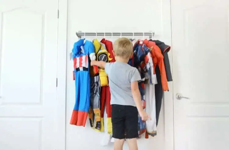 Ikea hack Dress-up Rack to Store Costumes