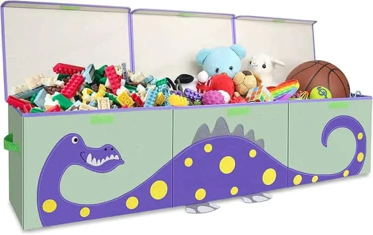 Collapsible Extra Large Dinosaur Toy Box Chest for Boy and Girl