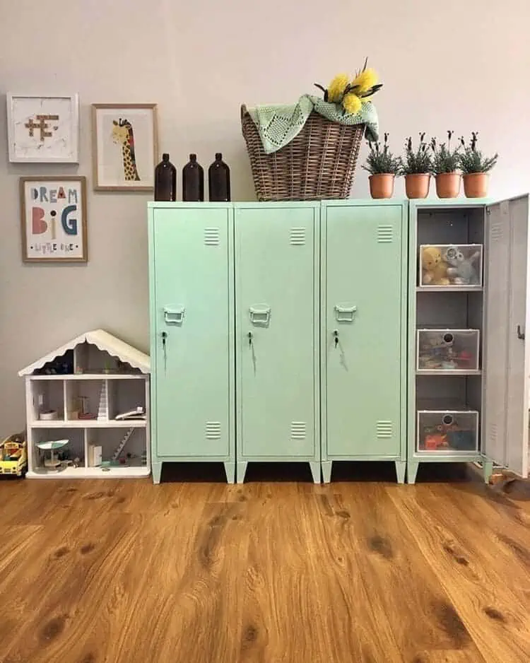 Have a Designated Metal Cabinet for each child and plastic containers