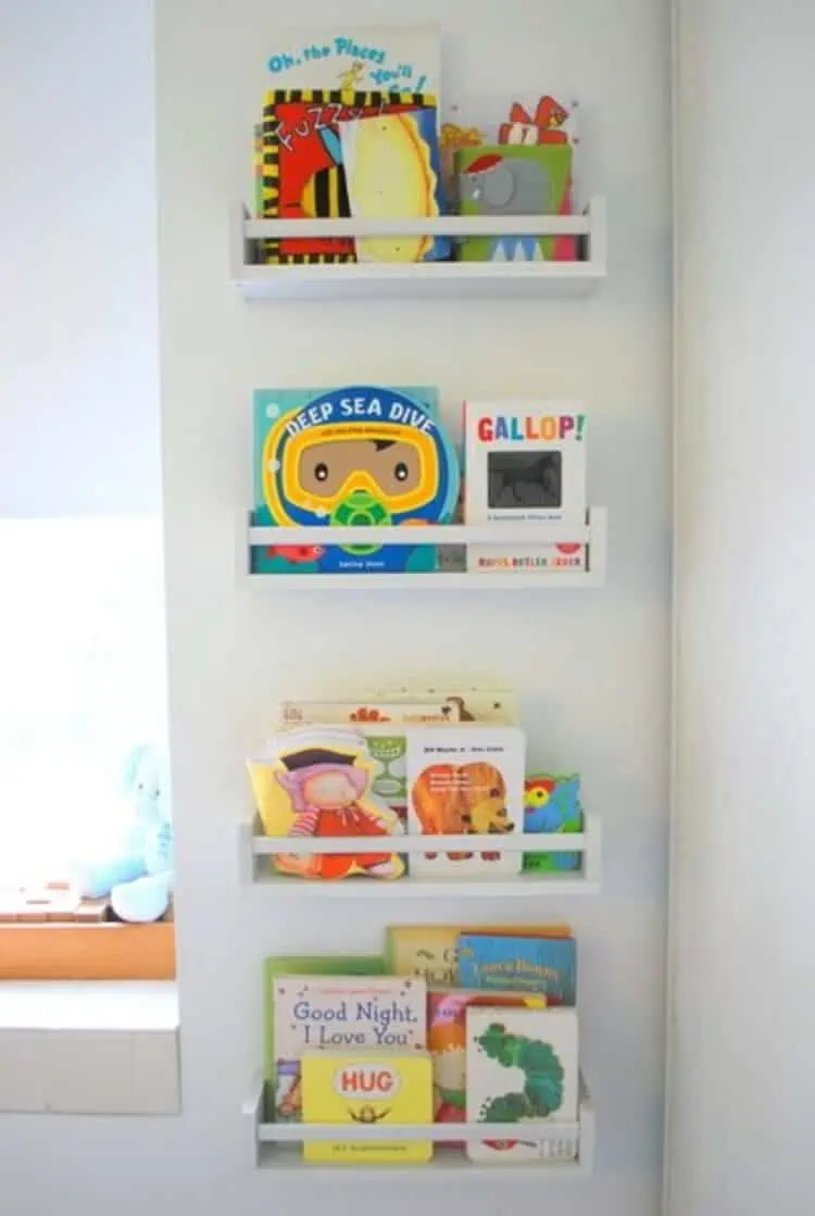 Ikea Spice Racks as Bookshelves