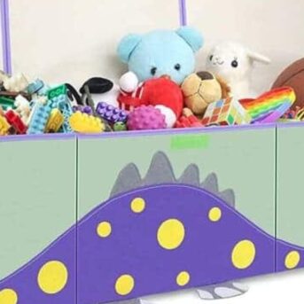 Collapsible Extra Large Dinosaur Toy Box Chest for Boy and Girl