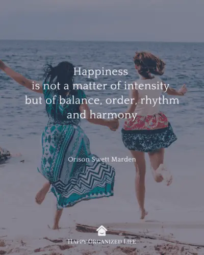 Happiness is not a matter of intensity but of balance, order, rhythm and harmony - Orison Swett Marden