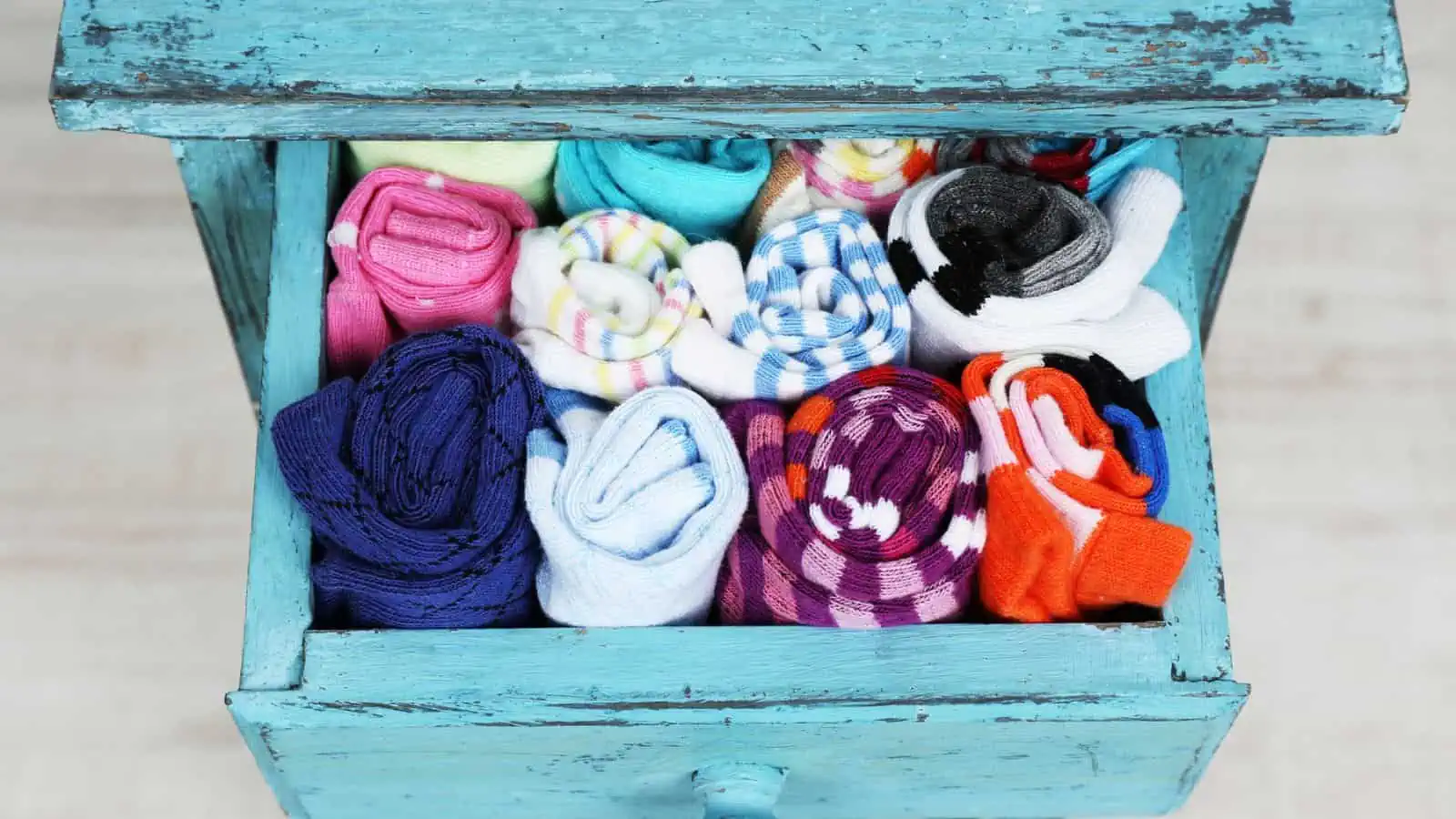 drawer of socks