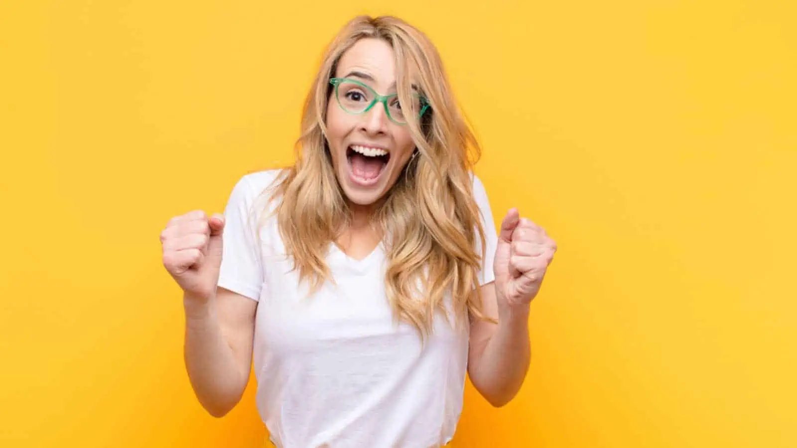 Excited woman