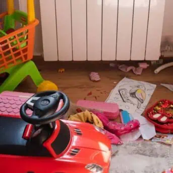 room messy with kids toys