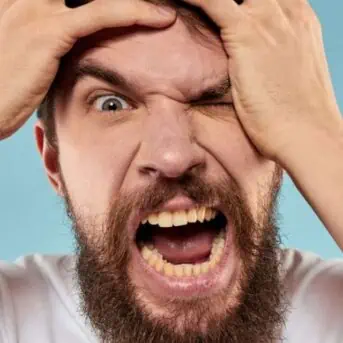 upset man