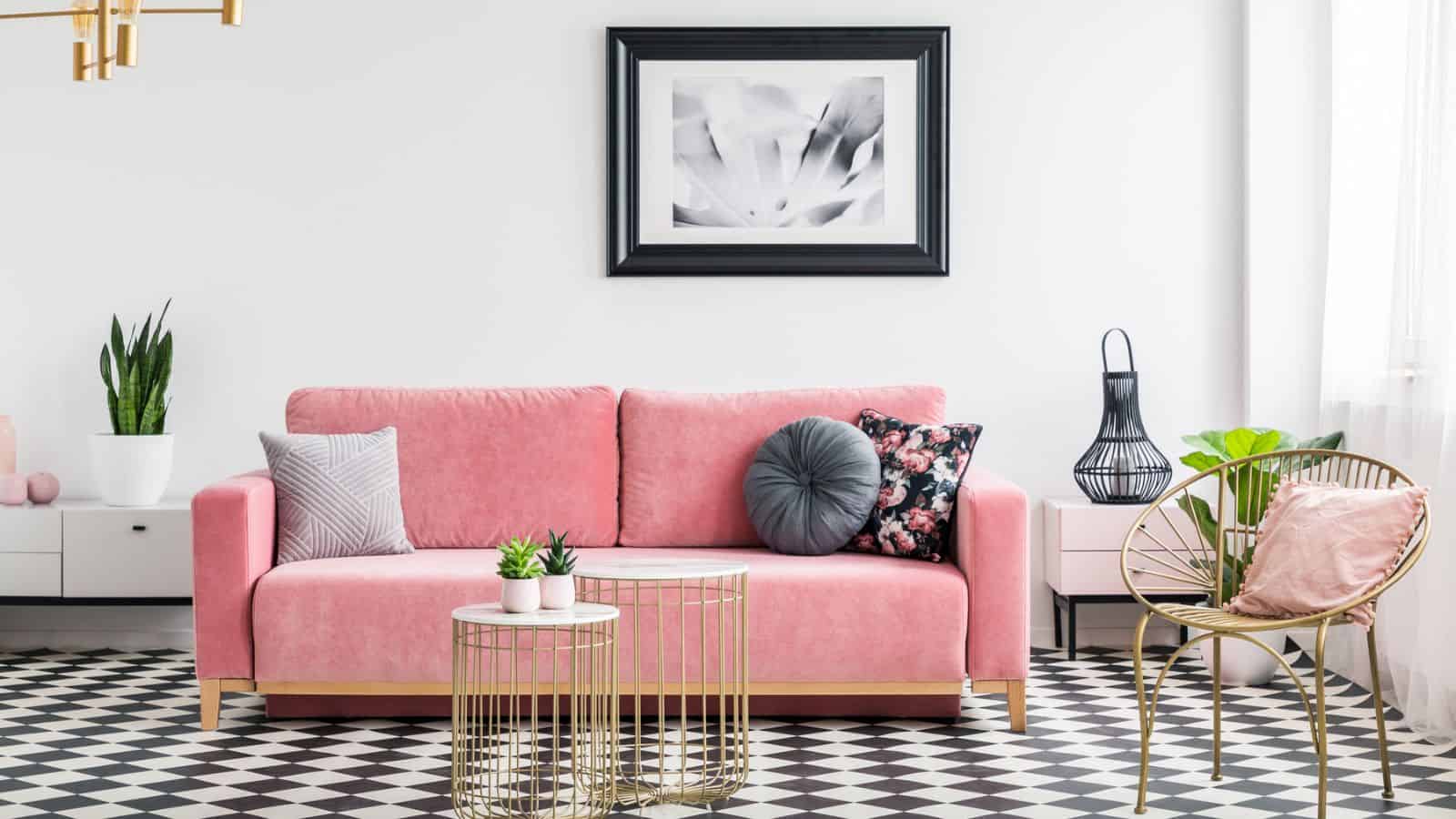 pink couch