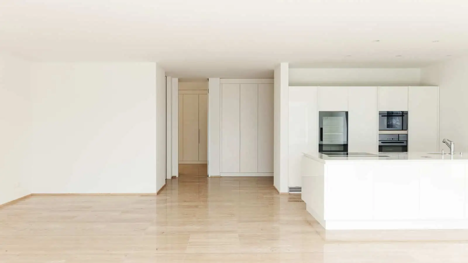 empty white apartment