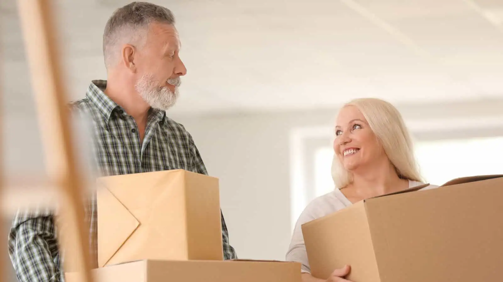 older couple moving empty nest